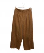 MAISON SPECIALメゾンスペシャル）の古着「Two-Tuck Wide Pants」｜ブラウン