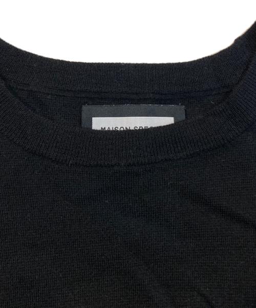 MAISON SPECIAL（メゾンスペシャル）MAISON SPECIAL (メゾンスペシャル) 14G Milan Ribs Prime-Over Crew Neck Knit Pullover ブラック サイズ:2の古着・服飾アイテム