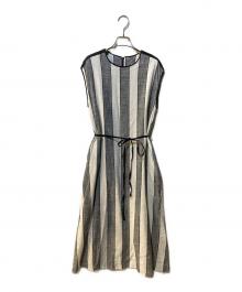 LIVETART（リヴェタート）の古着「ストライプワンピース」｜グレー