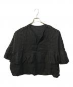 BEARDSLEYビアズリー）の古着「リネンフリルハオリ」｜ブラック
