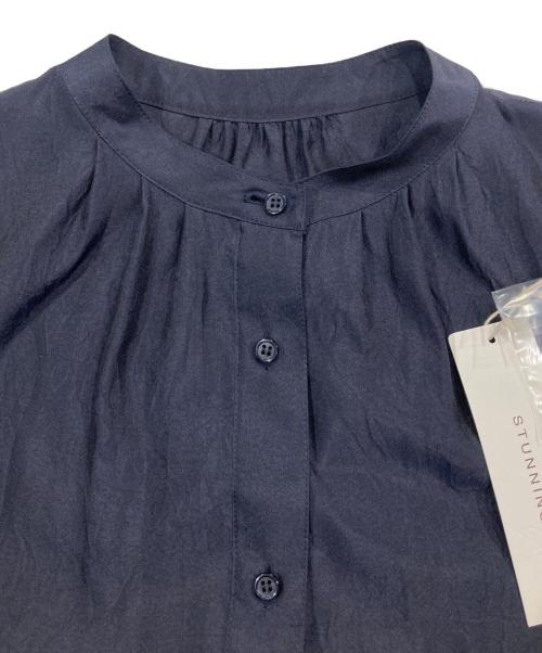 STUNNING LURE（スタニングルアー）STUNNING LURE (スタニングルアー) ノースリーブバンドカラーワンピース ネイビー 未使用品の古着・服飾アイテム