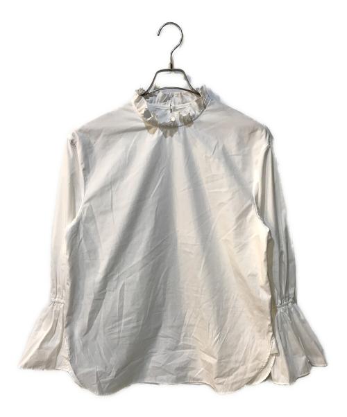 Spick and Span（スピック＆スパン）Spick and Span (スピックアンドスパン) コットンブロードタックフリルブラウス ホワイト サイズ:Freeの古着・服飾アイテム