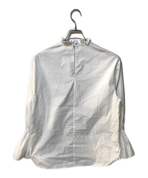 Spick and Span（スピック＆スパン）Spick and Span (スピックアンドスパン) コットンブロードタックフリルブラウス ホワイト サイズ:Freeの古着・服飾アイテム