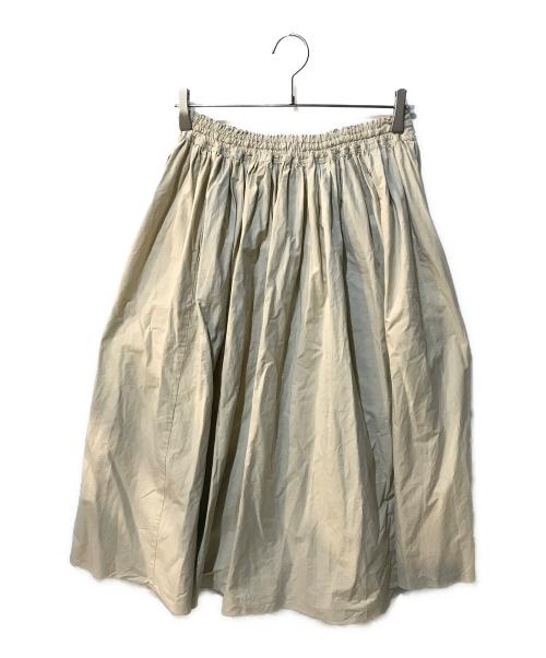 HUIS（ハウス）HUIS (ハウス) ダウンプルーフコットンロングスカート ベージュ サイズ:Freeの古着・服飾アイテム