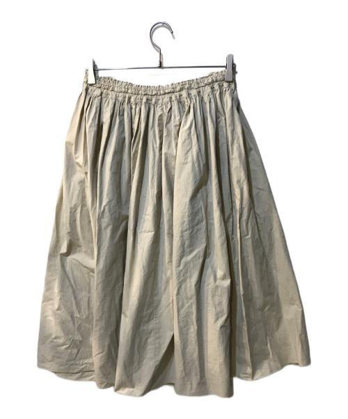 HUIS（ハウス）HUIS (ハウス) ダウンプルーフコットンロングスカート ベージュ サイズ:Freeの古着・服飾アイテム