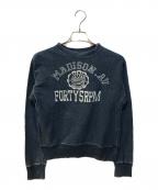 45rpm45アールピーエム）の古着「ロゴプリント裏毛スウェット」｜インディゴ