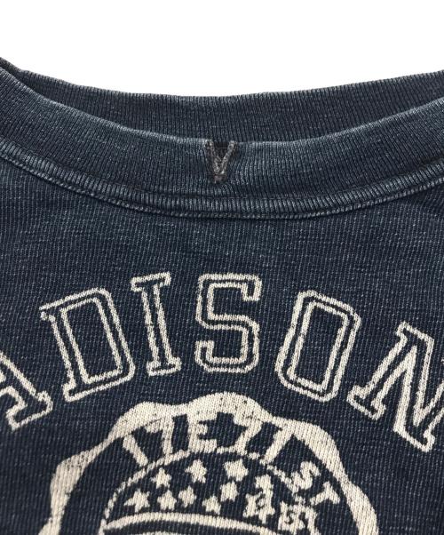 45rpm（45アールピーエム）45rpm (45アールピーエム) ロゴプリント裏毛スウェット インディゴ サイズ:2の古着・服飾アイテム