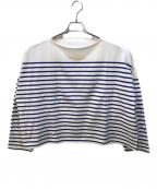 journal standard luxeジャーナルスタンダード ラックス）の古着「パネルボーダー ボートネックプルオーバー」｜ブルー