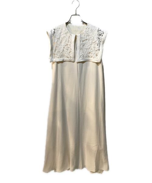 acka（エーシーケーエー）acka (エーシーケーエー) lace no sleeve one-piece ホワイト サイズ:1 未使用品の古着・服飾アイテム