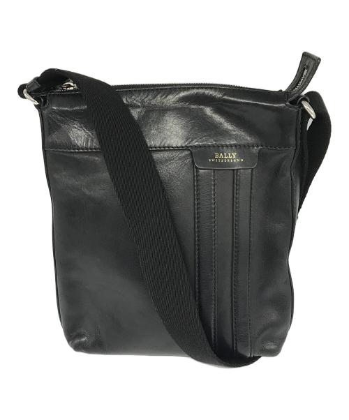 BALLY（バリー）BALLY (バリー) レザーショルダーバッグ ブラックの古着・服飾アイテム