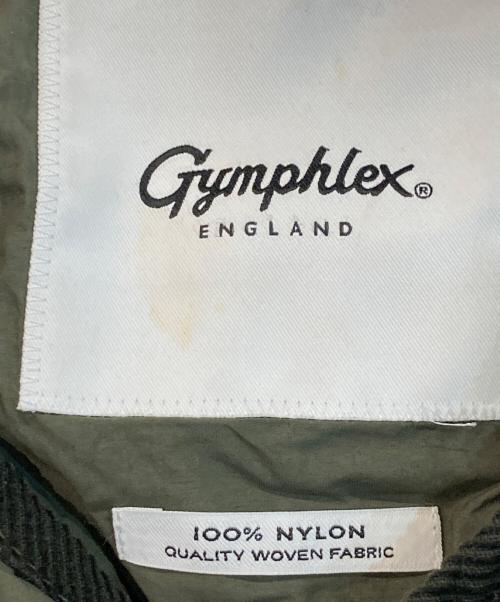 Gymphlex（ジムフレックス）Gymphlex (ジムフレックス) ダイヤキルトダウン Vネック カラーレスコート オリーブ サイズ:14の古着・服飾アイテム
