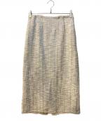 stola.ストラ）の古着「ミックスカラーツイードタイトスカート」｜ホワイト