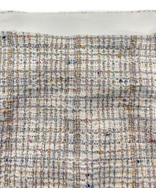 stola.（ストラ）stola. (ストラ) ミックスカラーツイードタイトスカート ホワイト サイズ:40の古着・服飾アイテム