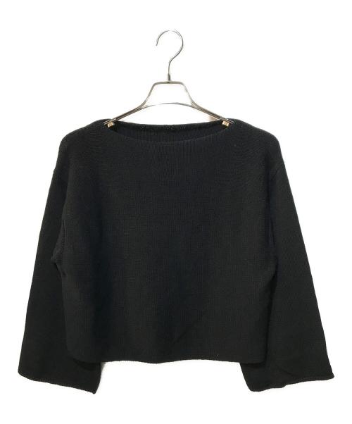 Plage（プラージュ）Plage (プラージュ) テープヤーン ヨコアミボートネックニット ブラック サイズ:Freeの古着・服飾アイテム