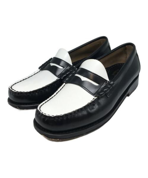 G.H.BASS（ジーエイチバス）G.H.BASS (ジーエイチバス) ローファー ホワイト×ブラック サイズ:UK6の古着・服飾アイテム