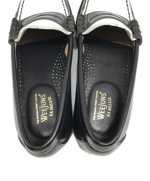 G.H.BASS（ジーエイチバス）G.H.BASS (ジーエイチバス) ローファー ホワイト×ブラック サイズ:UK6の古着・服飾アイテム