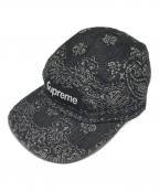SUPREMEシュプリーム）の古着「Bandana Jacquard Denim Camp Cap」｜ブラック