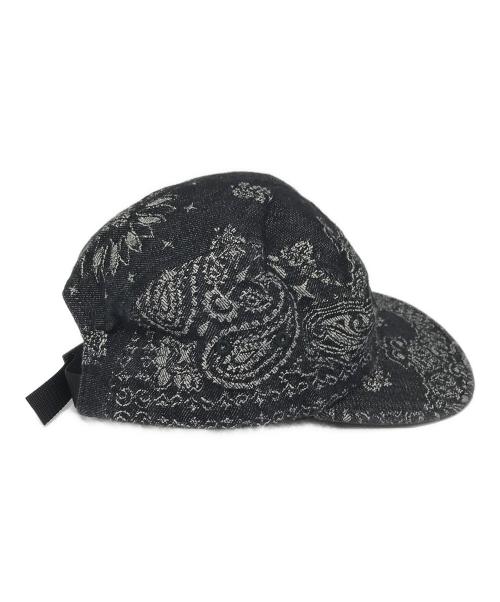 SUPREME（シュプリーム）SUPREME (シュプリーム) Bandana Jacquard Denim Camp Cap ブラック サイズ:ONE SIZE（58cm)の古着・服飾アイテム