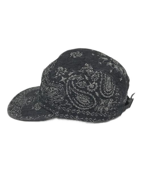 SUPREME（シュプリーム）SUPREME (シュプリーム) Bandana Jacquard Denim Camp Cap ブラック サイズ:ONE SIZE（58cm)の古着・服飾アイテム