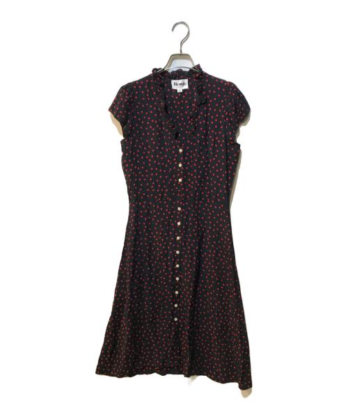 Rouje（ルージュ）Rouje (ルージュ) ドットワンピース ブラック サイズ:40の古着・服飾アイテム