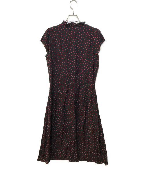 Rouje（ルージュ）Rouje (ルージュ) ドットワンピース ブラック サイズ:40の古着・服飾アイテム