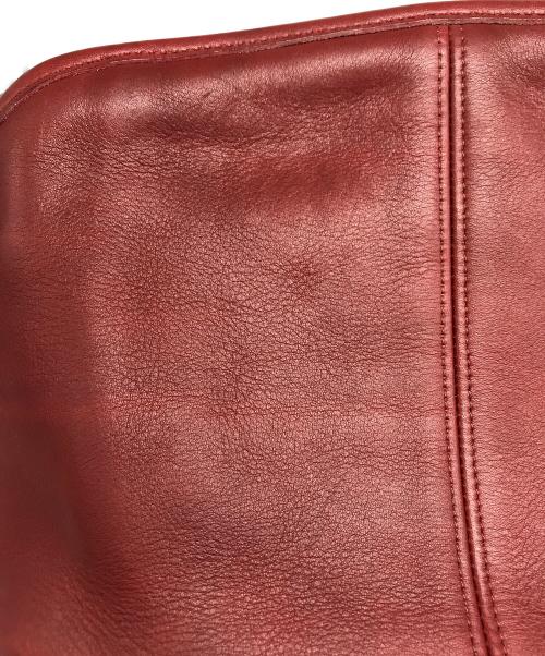 COACH（コーチ）COACH (コーチ) レザーショルダーバッグ レッドの古着・服飾アイテム