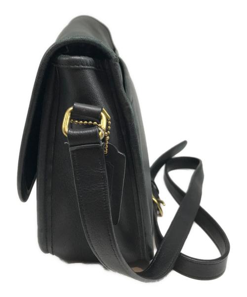 COACH（コーチ）COACH (コーチ) レザーショルダーバッグ ブラックの古着・服飾アイテム