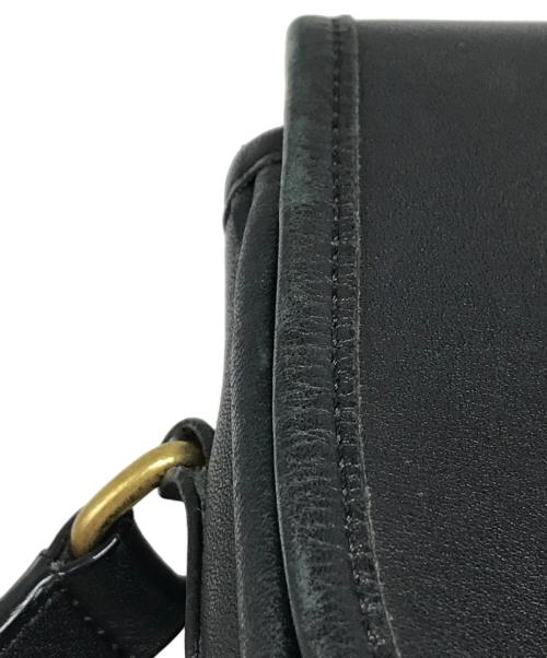 COACH（コーチ）COACH (コーチ) レザーショルダーバッグ ブラックの古着・服飾アイテム