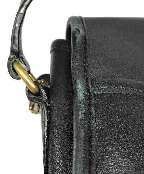 COACH（コーチ）COACH (コーチ) レザーショルダーバッグ ブラックの古着・服飾アイテム