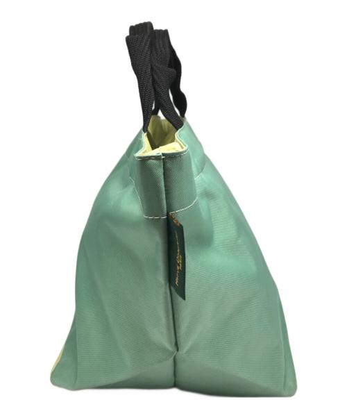 Herve Chapelier（エルベシャプリエ）Herve Chapelier (エルベシャプリエ) 舟形トートバッグ グリーン×イエローの古着・服飾アイテム
