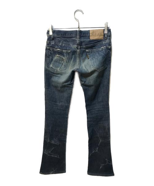 hysterics（ヒステリックス）hysterics (ヒステリックス) ブーツカットスタッズパンツ インディゴ サイズ:XXSの古着・服飾アイテム