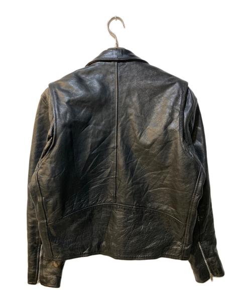 echtes leder（エヒテス レーダァ）echtes leder (エヒテス レーダァ) ダブルライダースジャケット ブラック サイズ:48の古着・服飾アイテム