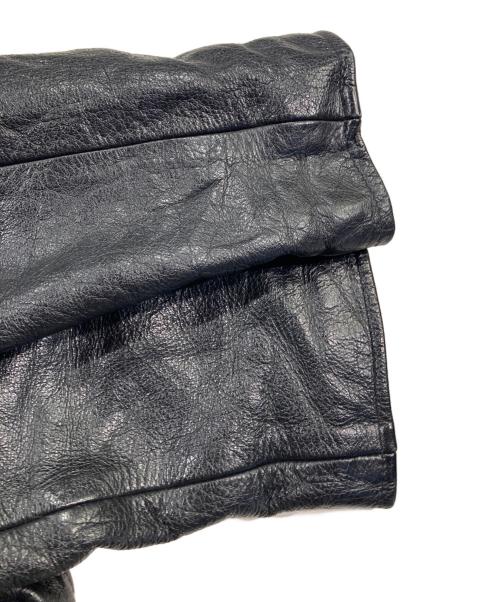 echtes leder（エヒテス レーダァ）echtes leder (エヒテス レーダァ) ダブルライダースジャケット ブラック サイズ:48の古着・服飾アイテム