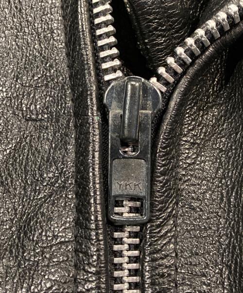 echtes leder（エヒテス レーダァ）echtes leder (エヒテス レーダァ) ダブルライダースジャケット ブラック サイズ:48の古着・服飾アイテム