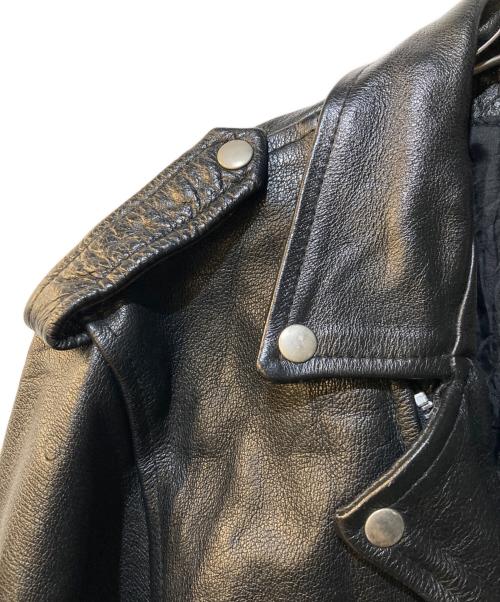 echtes leder（エヒテス レーダァ）echtes leder (エヒテス レーダァ) ダブルライダースジャケット ブラック サイズ:48の古着・服飾アイテム