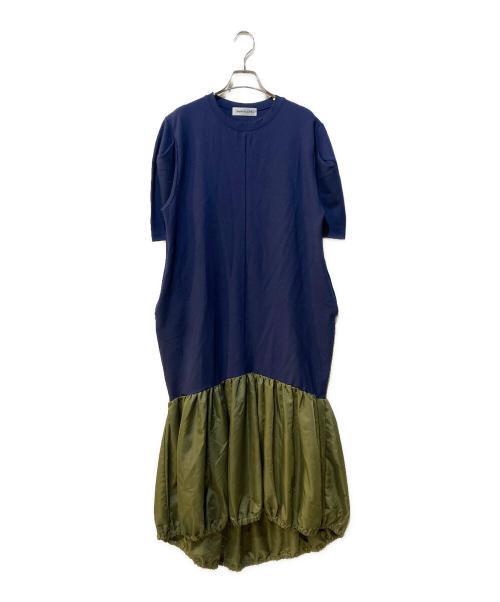 HeRIN.CYE（ヘリンドットサイ）HeRIN.CYE (ヘリンドットサイ) Volume hem ponte dress ネイビー サイズ:Freeの古着・服飾アイテム
