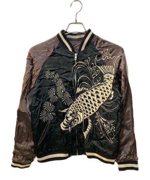 花旅楽団（ハナタビガクダン）花旅楽団 (ハナタビガクダン) リバーシブルスカジャン ブラック サイズ:Mの古着・服飾アイテム