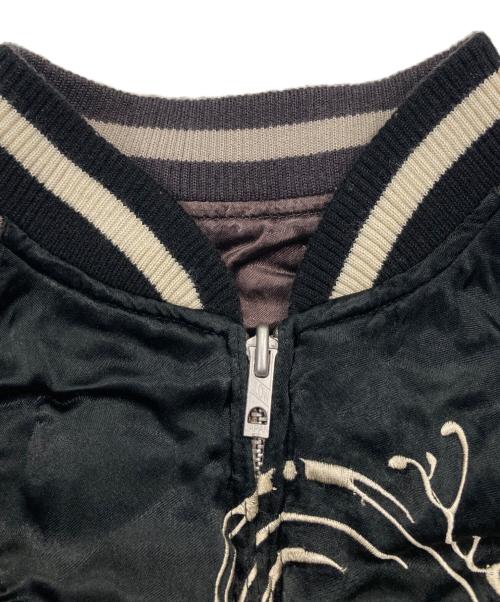 花旅楽団（ハナタビガクダン）花旅楽団 (ハナタビガクダン) リバーシブルスカジャン ブラック サイズ:Mの古着・服飾アイテム