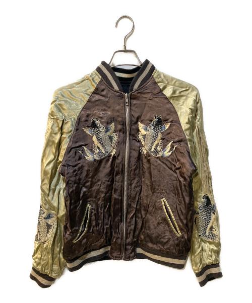 花旅楽団（ハナタビガクダン）花旅楽団 (ハナタビガクダン) リバーシブルスカジャン ブラック サイズ:Mの古着・服飾アイテム