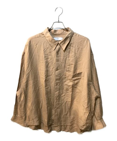 Graphpaper（グラフペーパー）Graphpaper (グラフペーパー) Viscose Regular Collar Big Sleeve Shirt ベージュ サイズ:Freeの古着・服飾アイテム