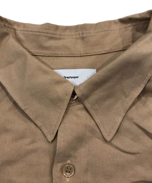 Graphpaper（グラフペーパー）Graphpaper (グラフペーパー) Viscose Regular Collar Big Sleeve Shirt ベージュ サイズ:Freeの古着・服飾アイテム