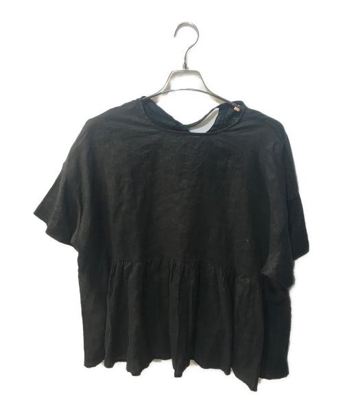 オオカミとフクロウ（オオカミトフクロウ）オオカミとフクロウ (オオカミトフクロウ) フクロウと三拍子のブーケブラウス ブラック サイズ:Freeの古着・服飾アイテム