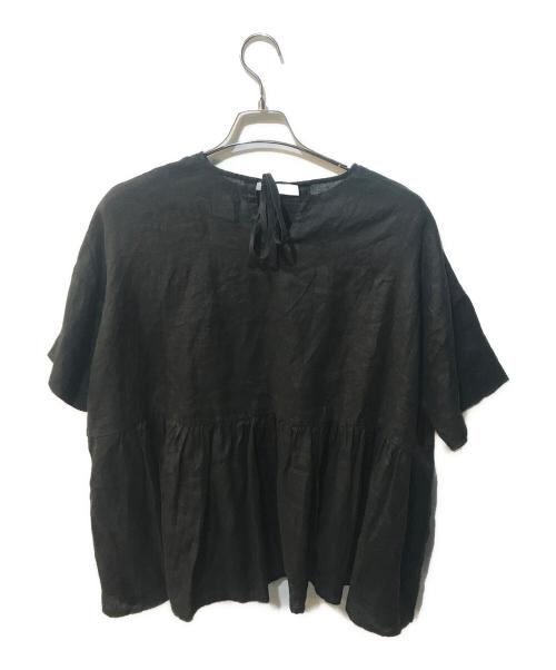 オオカミとフクロウ（オオカミトフクロウ）オオカミとフクロウ (オオカミトフクロウ) フクロウと三拍子のブーケブラウス ブラック サイズ:Freeの古着・服飾アイテム