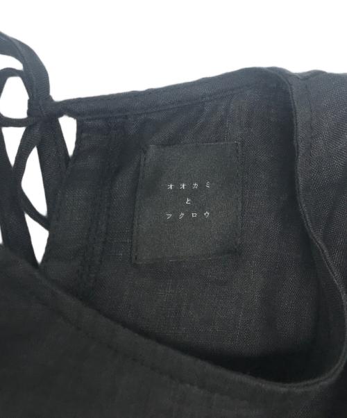 オオカミとフクロウ（オオカミトフクロウ）オオカミとフクロウ (オオカミトフクロウ) フクロウと三拍子のブーケブラウス ブラック サイズ:Freeの古着・服飾アイテム