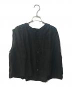 HAVERSACK×B-SHOPハバーサック×ビショップ）の古着「別注ノースリーブブラウス」｜ブラック