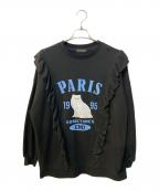 Candy Stripperキャンディーストリッパー）の古着「PARIS CAT SWEAT ONE-PIECE」｜ブラック