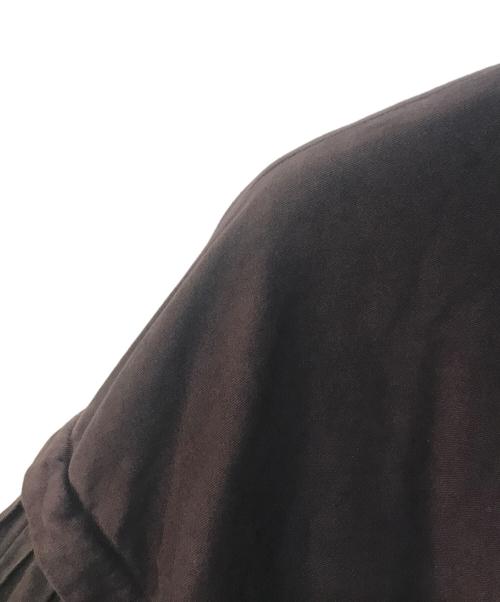 nest Robe（ネストローブ）nest Robe (ネストローブ) コットンモールスキンリネン切替えドレス ボルドー サイズ:Freeの古着・服飾アイテム