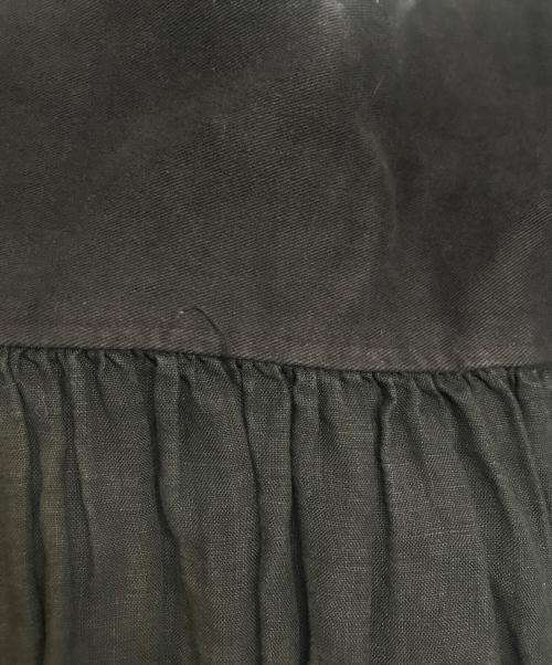 nest Robe（ネストローブ）nest Robe (ネストローブ) コットンモールスキンリネン切替えドレス ボルドー サイズ:Freeの古着・服飾アイテム