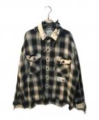 MIHARA YASUHIROミハラヤスヒロ）の古着「Partly Damaged Shirts」｜ホワイト×ブラック