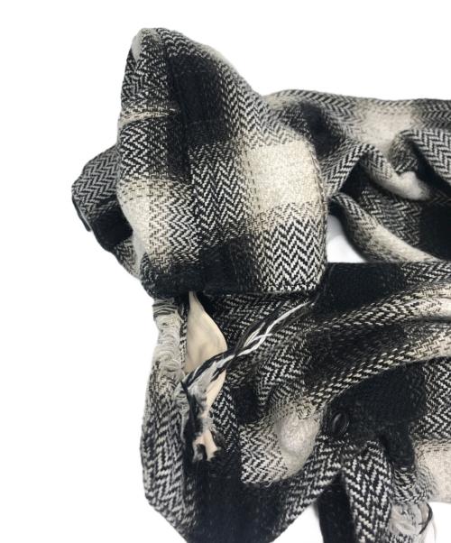 MIHARA YASUHIRO（ミハラヤスヒロ）MIHARA YASUHIRO (ミハラヤスヒロ) Partly Damaged Shirts ホワイト×ブラック サイズ:44の古着・服飾アイテム